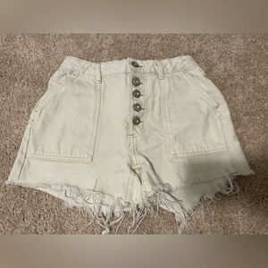 Free people white jeans shirts size 25